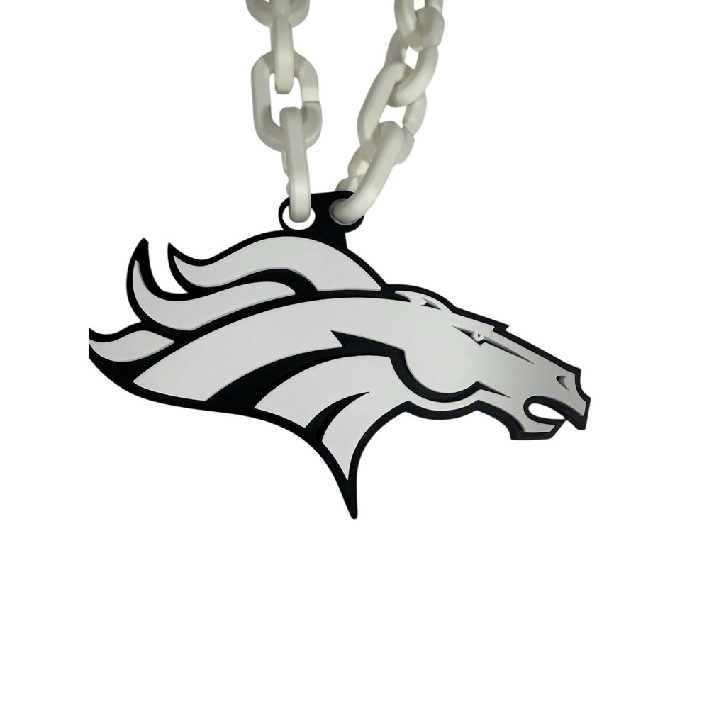 Broncos Chain Necklace 3D Printed Salute to Service‎ Fan Gear Football